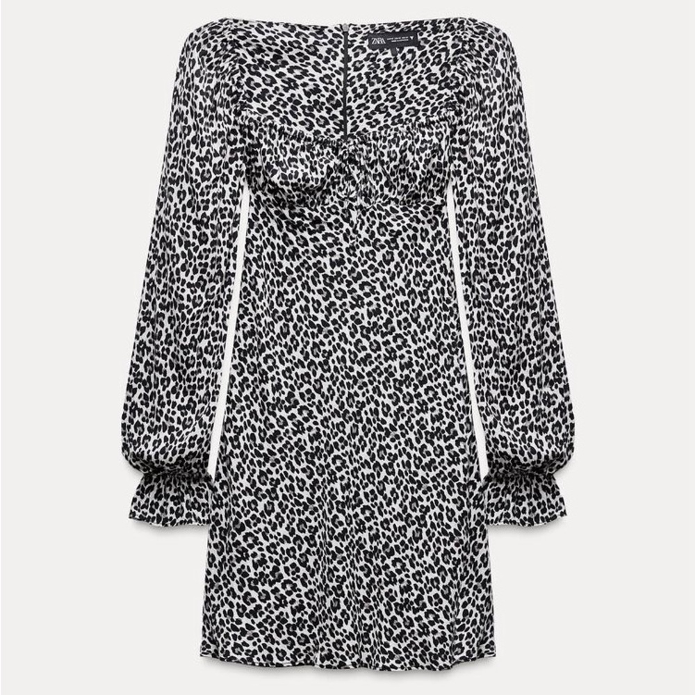 NWT ZARA ANIMAL PRINT DRESS SIZE MEDIUM